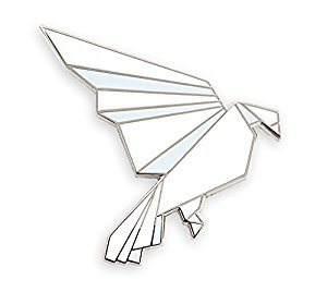 Pinsanity Origami Bird Enamel Lapel Pin