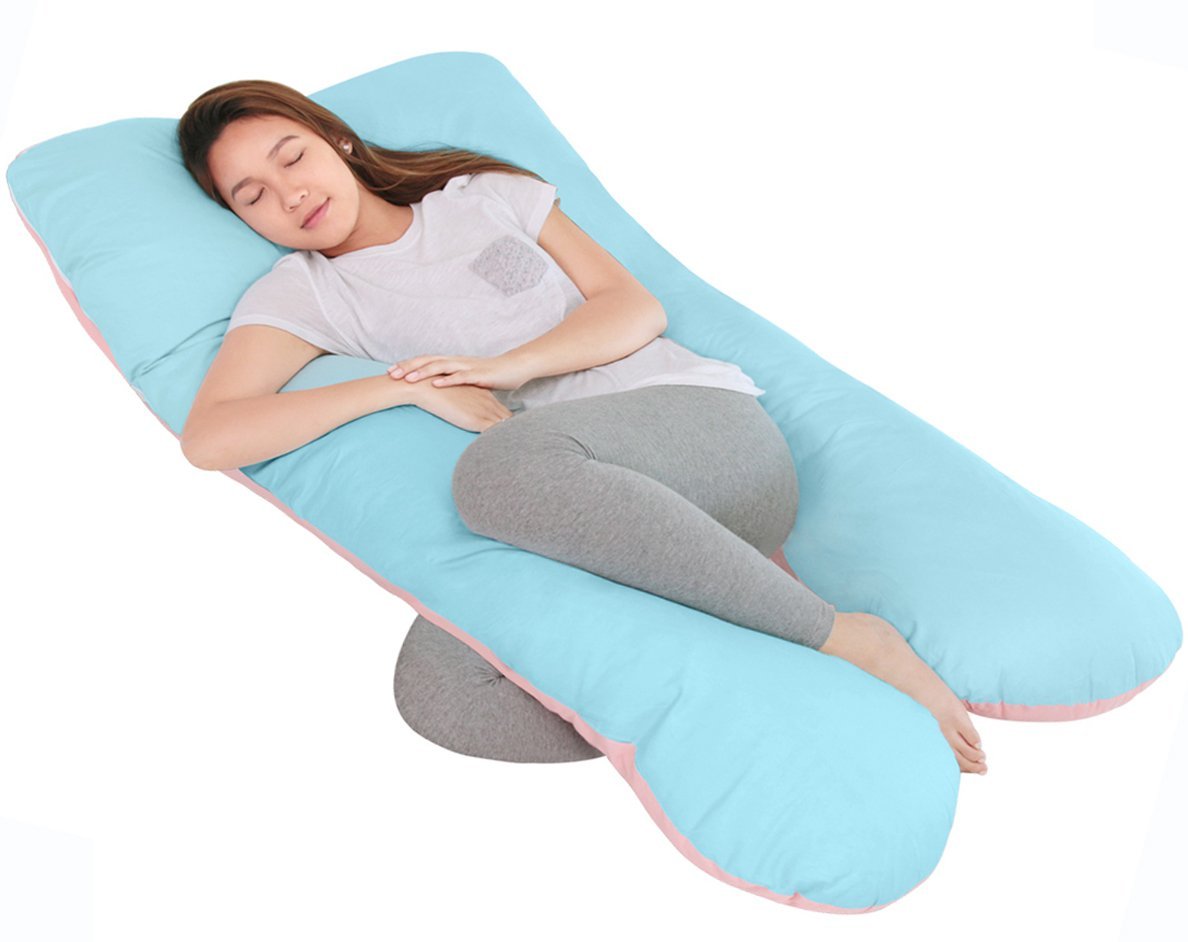 QUEEN ROSE Full Pregnancy Body Pillow Originally with Washable Cover-U Shaped（Sweet B&P）