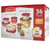 Rubbermaid Food Storage Container Set 34pc $24.99 블랙프라이데이 $7.99